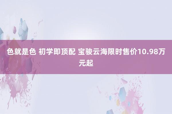 色就是色 初学即顶配 宝骏云海限时售价10.98万元起