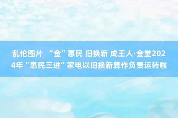 乱伦图片  “金”惠民 旧换新 成王人·金堂2024年“惠民三进”家电以旧换新算作负责运转啦