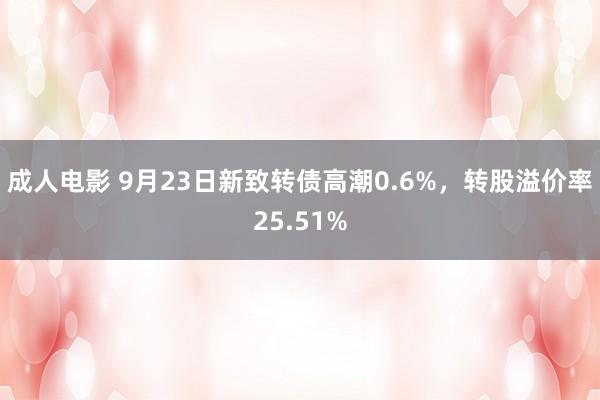 成人电影 9月23日新致转债高潮0.6%，转股溢价率25.51%