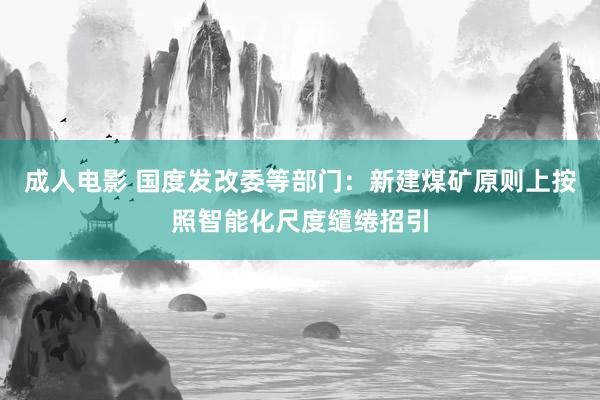 成人电影 国度发改委等部门：新建煤矿原则上按照智能化尺度缱绻招引