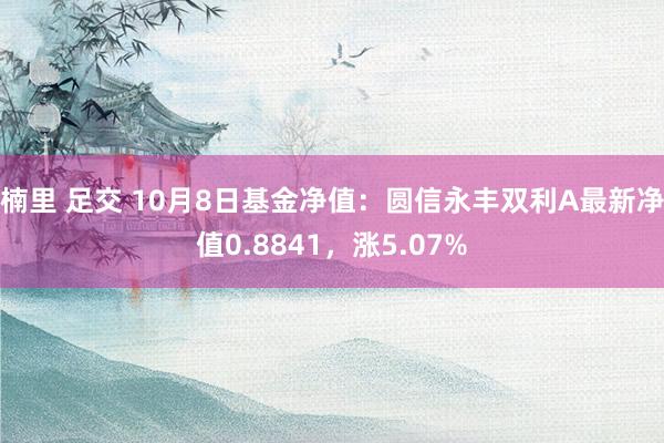 楠里 足交 10月8日基金净值：圆信永丰双利A最新净值0.8841，涨5.07%