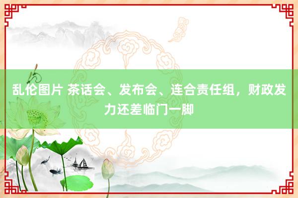 乱伦图片 茶话会、发布会、连合责任组，财政发力还差临门一脚