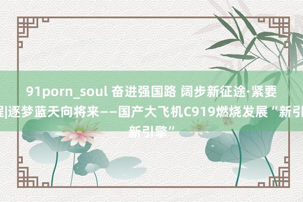 91porn_soul 奋进强国路 阔步新征途·紧要工程|逐梦蓝天向将来——国产大飞机C919燃烧发展“新引擎”