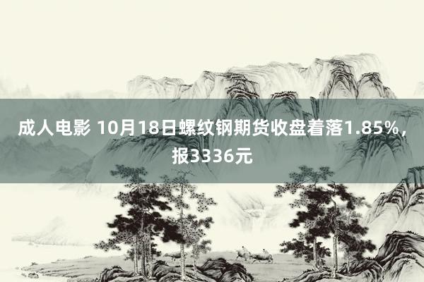 成人电影 10月18日螺纹钢期货收盘着落1.85%，报3336元