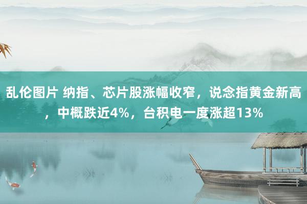 乱伦图片 纳指、芯片股涨幅收窄，说念指黄金新高，中概跌近4%，台积电一度涨超13%