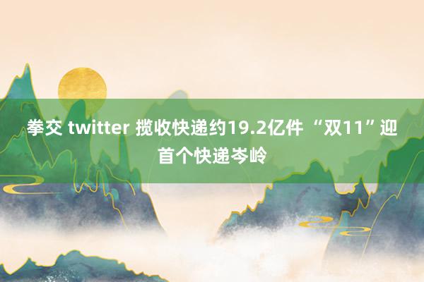 拳交 twitter 揽收快递约19.2亿件 “双11”迎首个快递岑岭