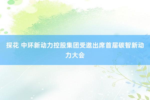 探花 中环新动力控股集团受邀出席首届碳智新动力大会