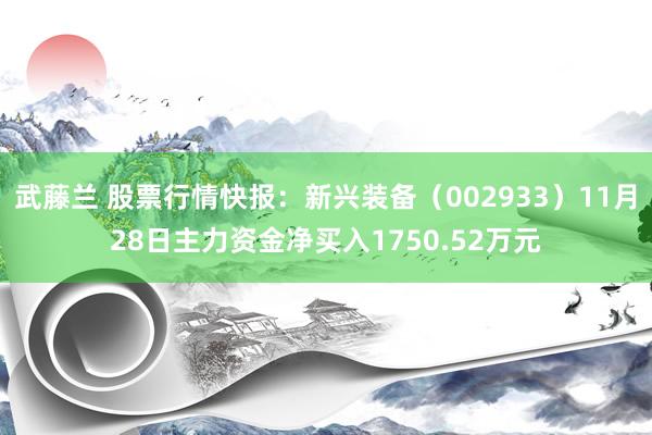 武藤兰 股票行情快报：新兴装备（002933）11月28日主力资金净买入1750.52万元