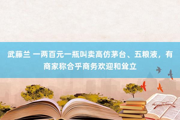 武藤兰 一两百元一瓶叫卖高仿茅台、五粮液，有商家称合乎商务欢迎和耸立