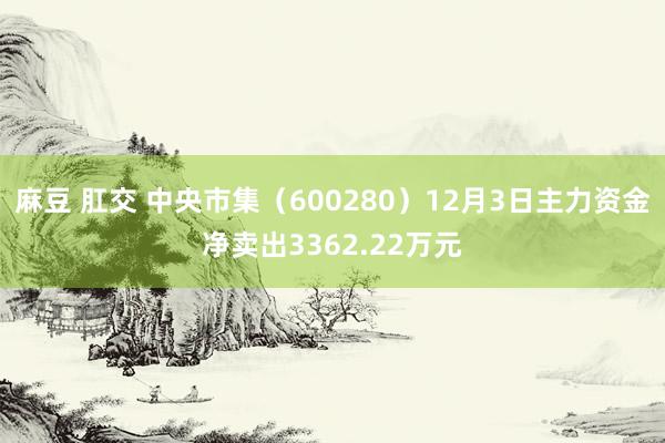 麻豆 肛交 中央市集（600280）12月3日主力资金净卖出3362.22万元