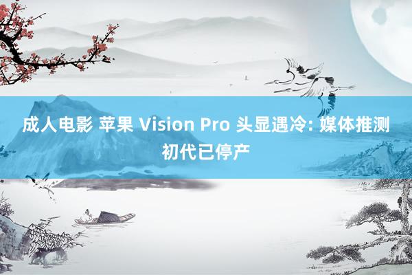 成人电影 苹果 Vision Pro 头显遇冷: 媒体推测初代已停产