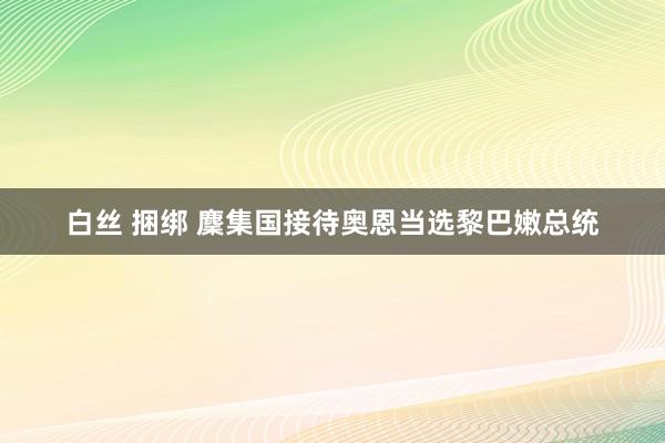 白丝 捆绑 麇集国接待奥恩当选黎巴嫩总统