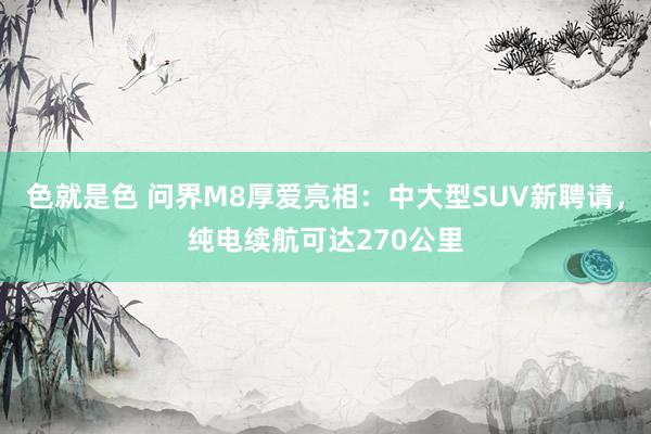 色就是色 问界M8厚爱亮相：中大型SUV新聘请，纯电续航可达270公里